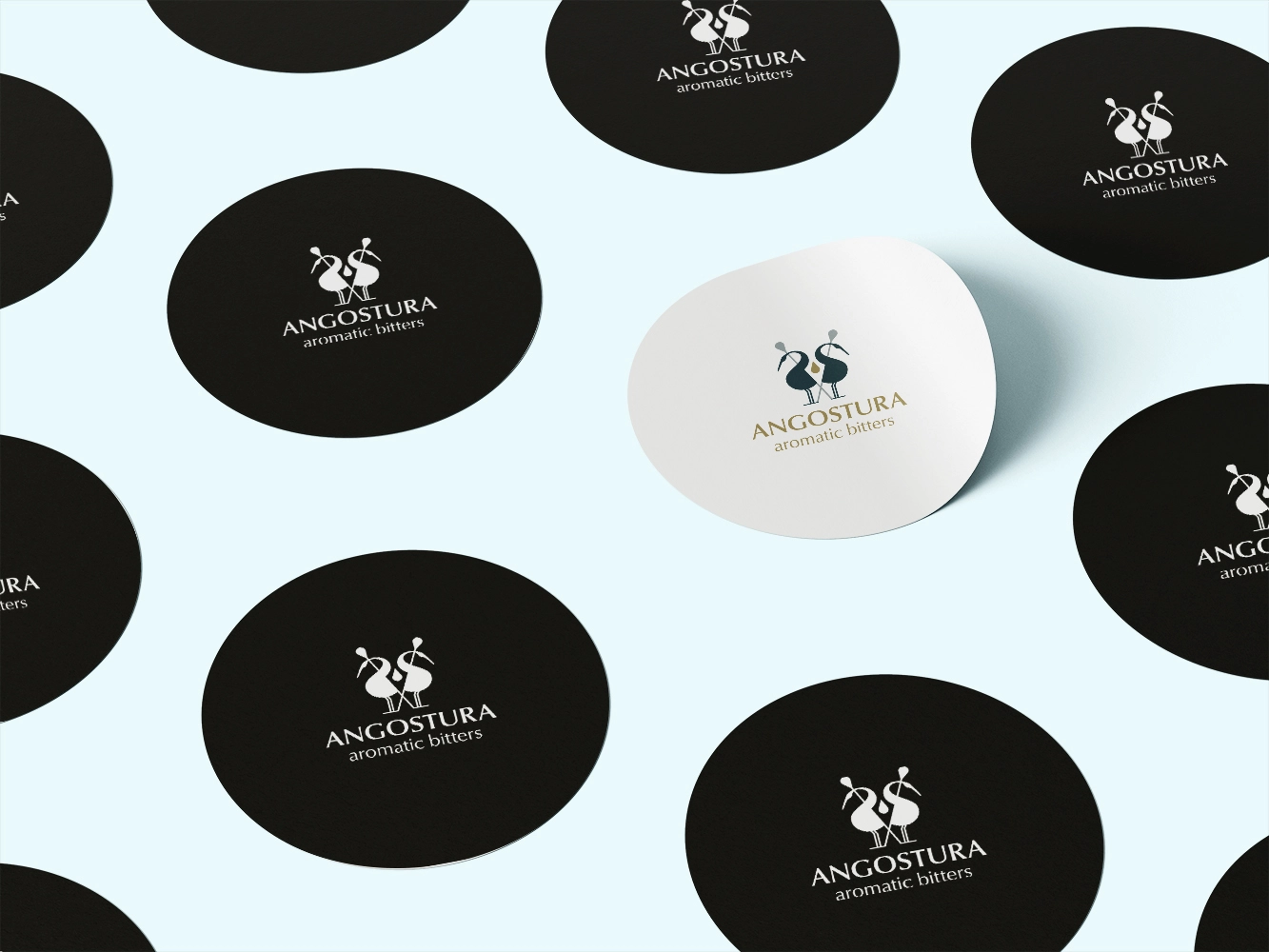 Angostura Bitters logo on stickers
