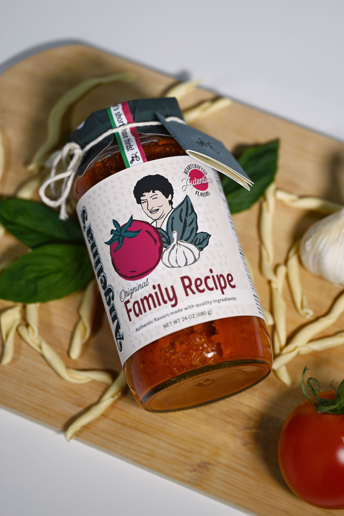 a jar of angelinas sauce