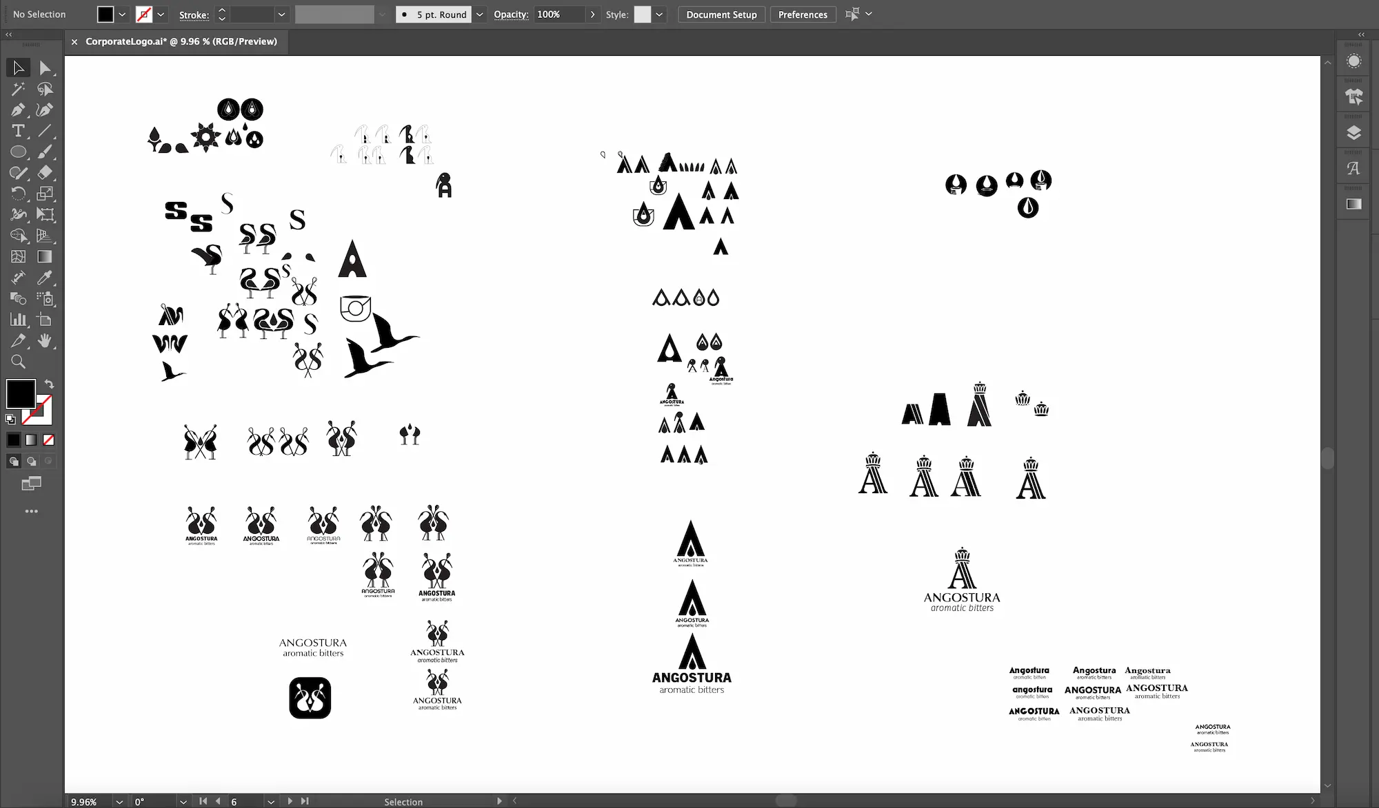 Illustrator artboard exploring digital concepts